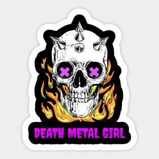 Death Metal - Metal Girl Sticker